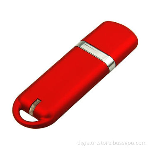 Rounded LED USB Flash Drive, 128MB-64GB, Rubber Painting Housing, Big Space for Logo Position